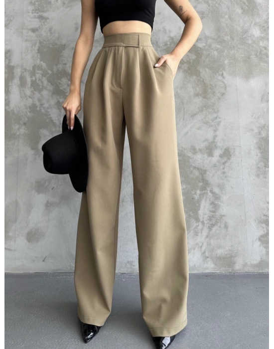 Beli Lastikli Cırtlı Pantolon