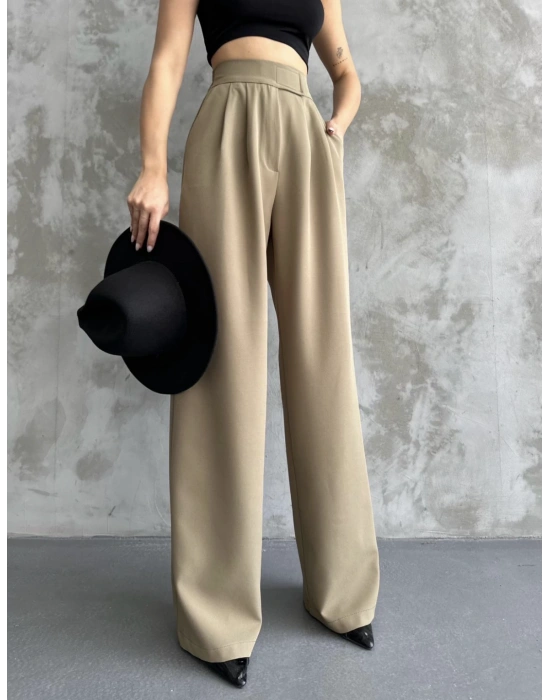 Beli Lastikli Cırtlı Pantolon