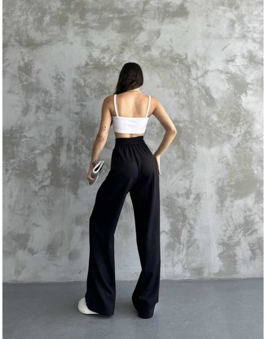 Beli Lastikli Cırtlı Pantolon