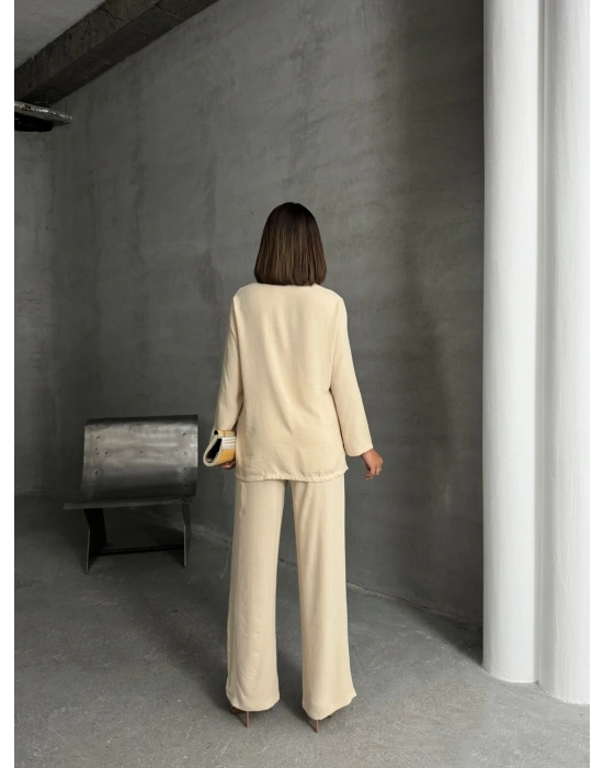 Çift Bağcıklı Premium Takım-krem