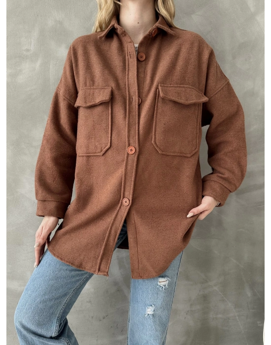 Çift Cep Kaşe Gömlek