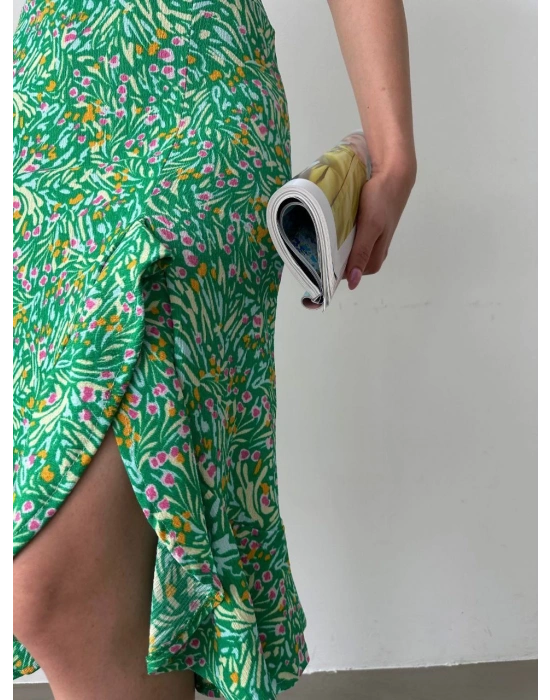 Desenli Fırfır Etek