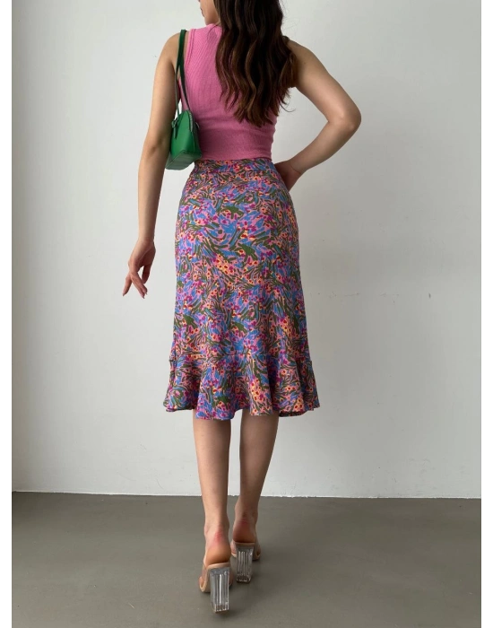 Desenli Fırfır Etek