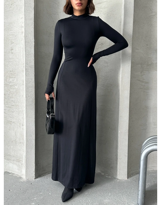 Fear Uzun Elbise-siyah