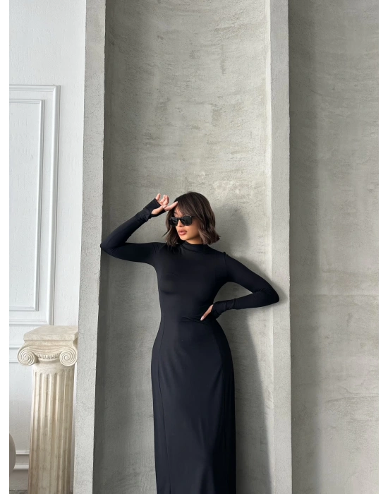 Fear Uzun Elbise-siyah