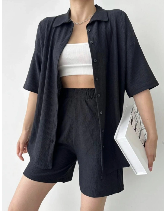 Gofre Şortlu Takım