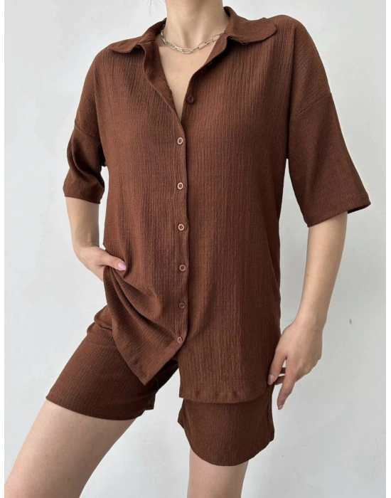 Gofre Şortlu Takım