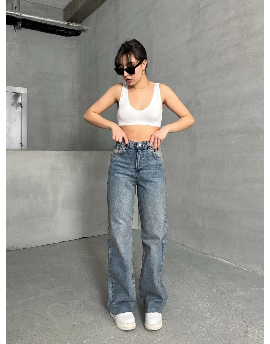 Kesik Paça Palazzo Pantolon