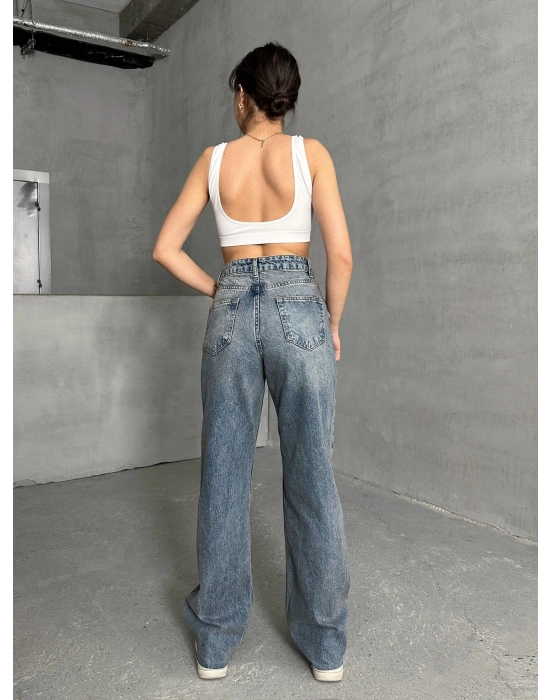 Kesik Paça Palazzo Pantolon