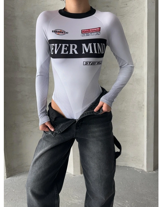 Never Bodysuit-beyaz