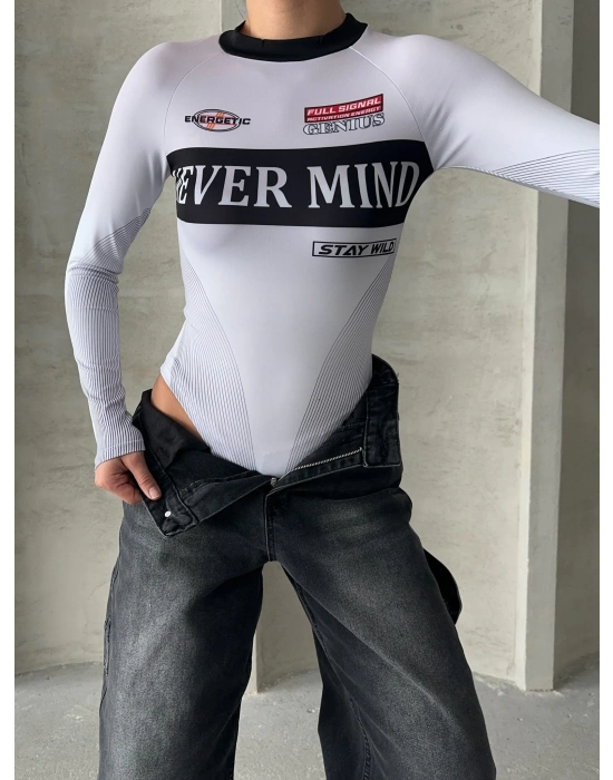 Never Bodysuit-beyaz