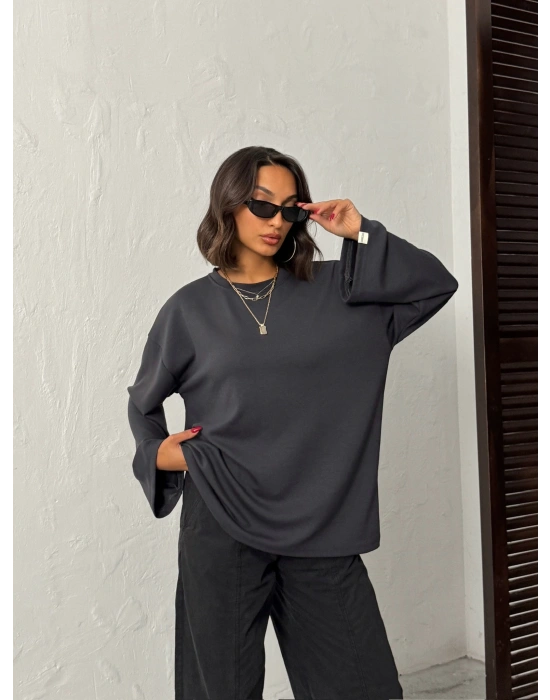 Oversize Basic Bluz-gri