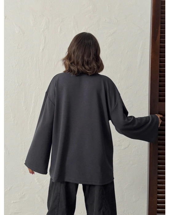 Oversize Basic Bluz-gri