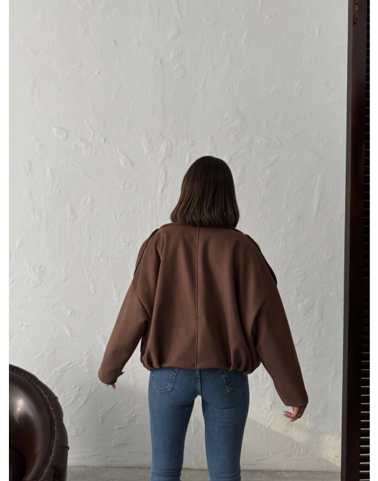 Premium Süet Touch Ceket-kahve