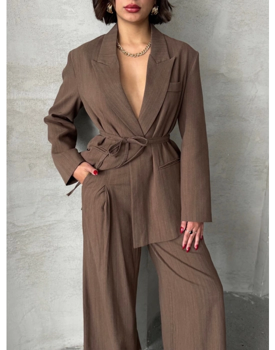 Prestige Blazer Takım-kahve