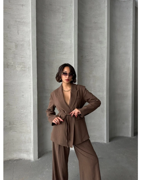 Prestige Blazer Takım-kahve