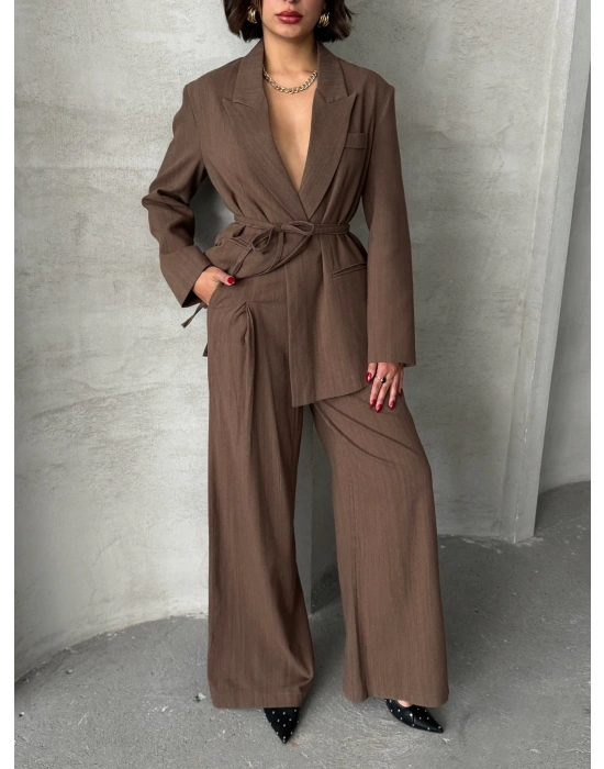 Prestige Blazer Takım-kahve