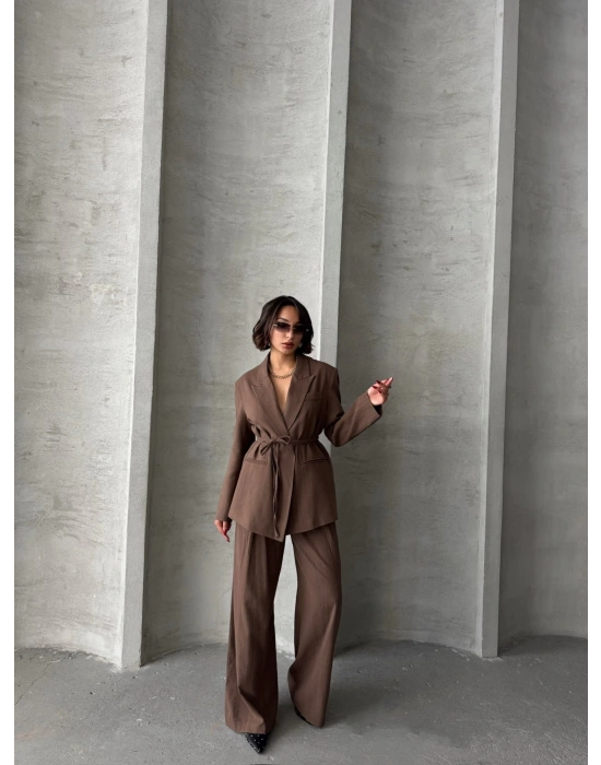 Prestige Blazer Takım-kahve