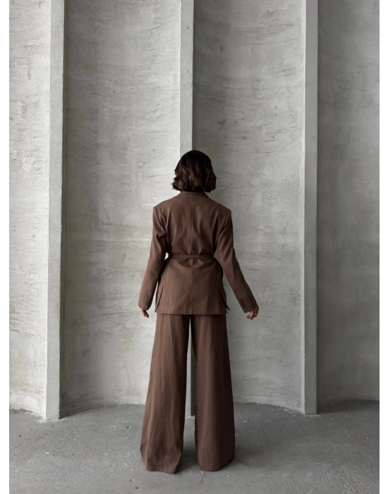 Prestige Blazer Takım-kahve