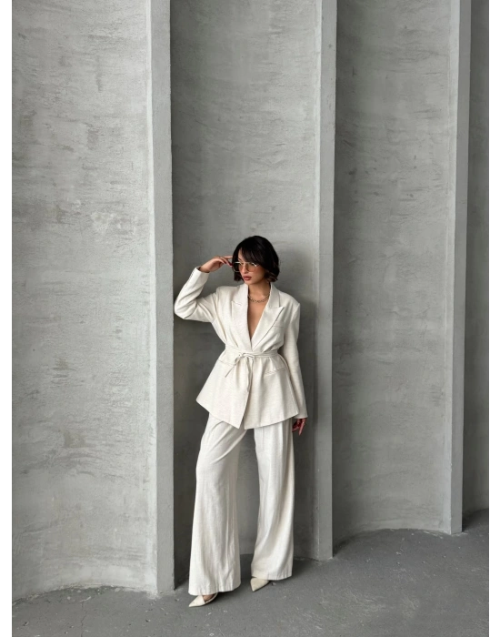 Prestige Blazer Takım-krem