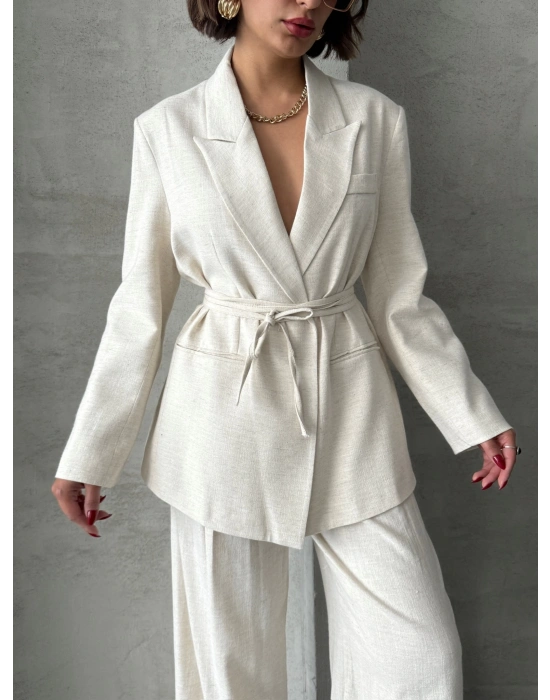 Prestige Blazer Takım-krem