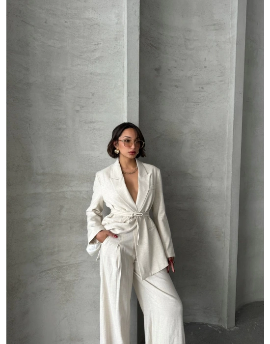 Prestige Blazer Takım-krem