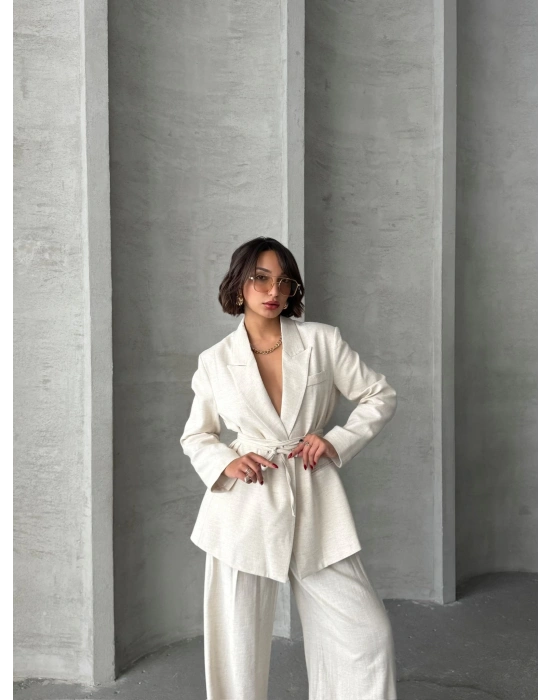 Prestige Blazer Takım-krem