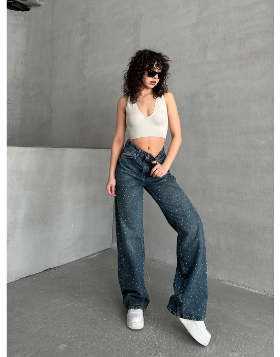 Rio Taşlı Palazzo Pantolon