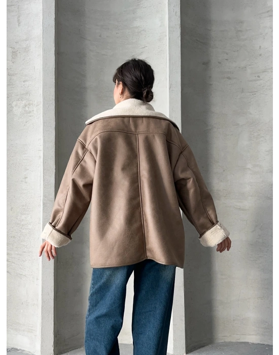 Riva Kürklü Ceket-bej