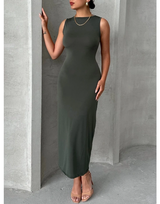 Sıfır Kollu Basic Elbise