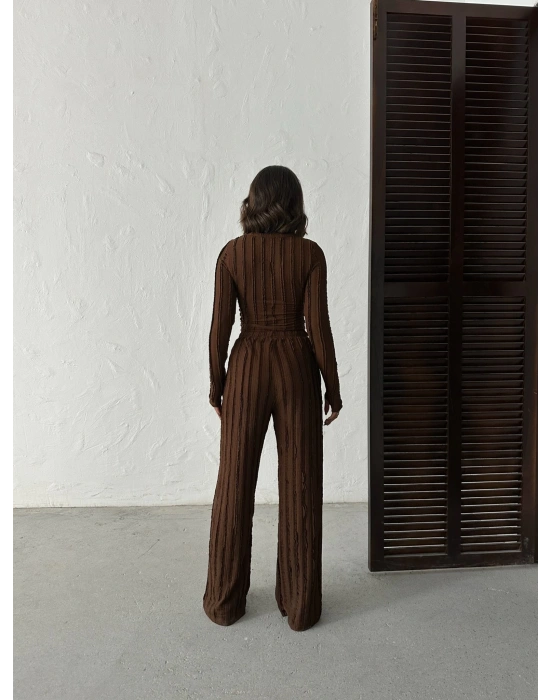 Ters Dikiş Cozy İkili Takım-kahve