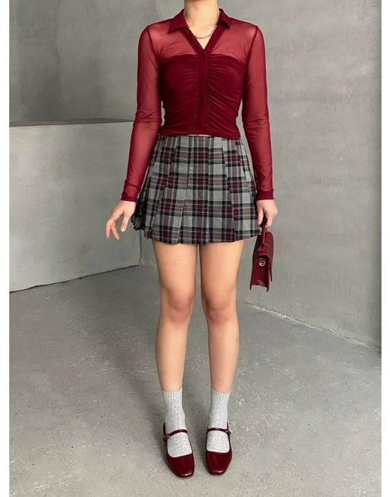 Tül Detaylı Gömlek