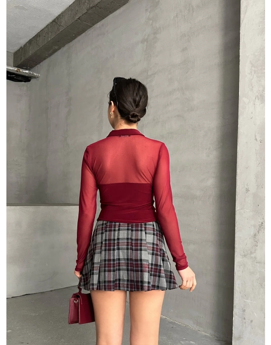 Tül Detaylı Gömlek