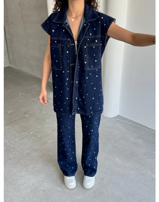 Zımbalı Premium Yelekli Takım