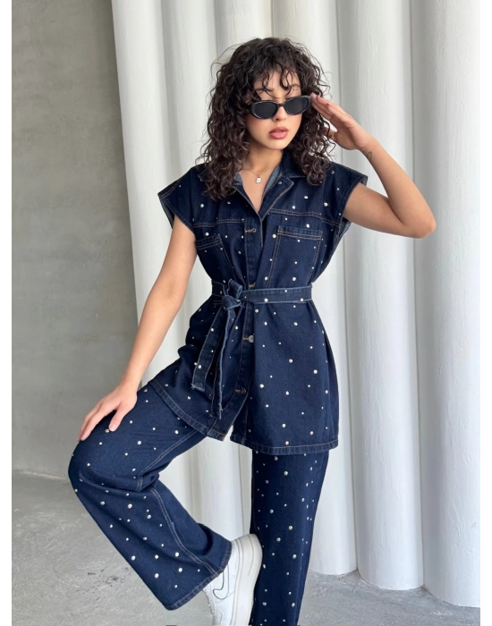 Zımbalı Premium Yelekli Takım