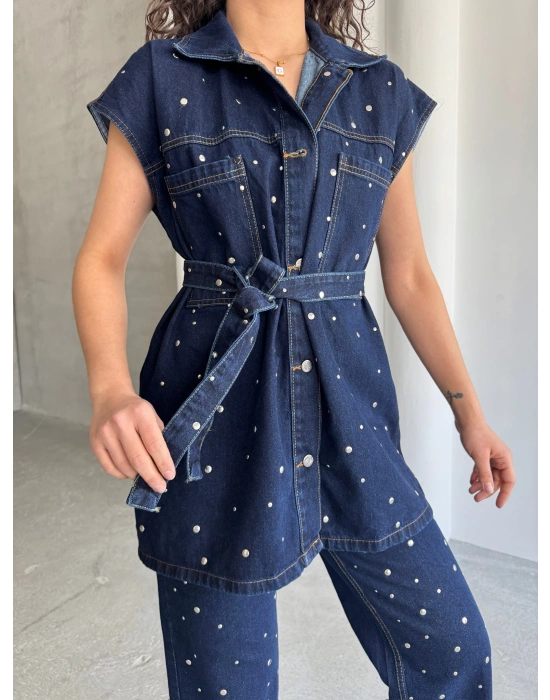 Zımbalı Premium Yelekli Takım