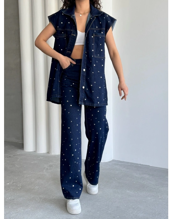 Zımbalı Premium Yelekli Takım