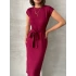 Bağlamalı Modal Elbise -bordo