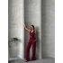 Düğmeli Mone Takım-bordo