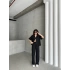 Gofre Kumaş Gömlekli Takım-siyah