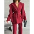 Kuşaklı Oversize Blazer Ceket-bordo