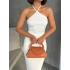 Neckline Elbise -beyaz