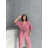Önden Büzgülü Takım-pembe