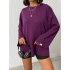 Oversize Basic Bluz-mürdüm