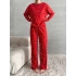 Şeker Desenli Pijama-kırmızı