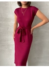 Bağlamalı Modal Elbise -bordo