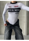 Never Bodysuit-beyaz