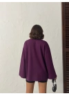 Oversize Basic Bluz-mürdüm