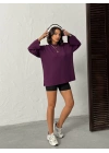 Oversize Basic Bluz-mürdüm