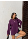 Oversize Basic Bluz-mürdüm